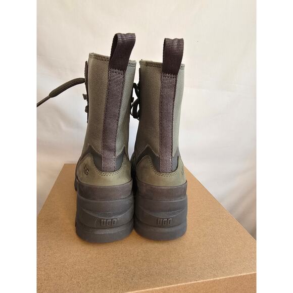 UGG Lug Combat Boots Moss Green Lace up Sz 7.5 - Picture 6 of 10